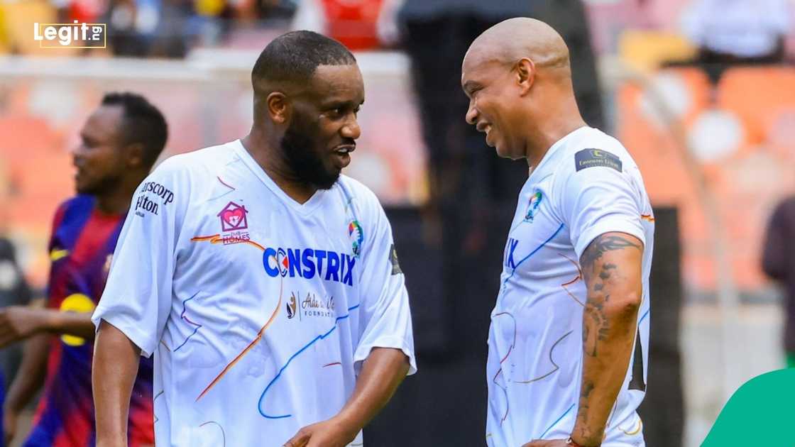 Austin Okocha, El Hadji Diouf, Barcelona, Africa, Abuja, Nigeria, Football. Austin Okocha, El Hadji Diouf, Barcelona, Africa, Abuja, Nigeria, Football.