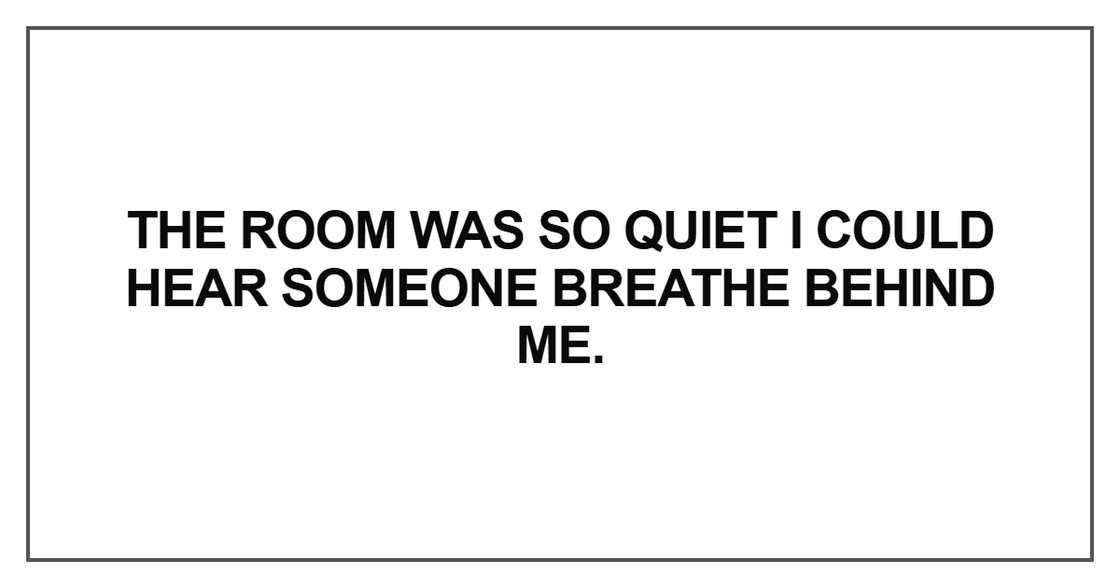 The room was so quiet