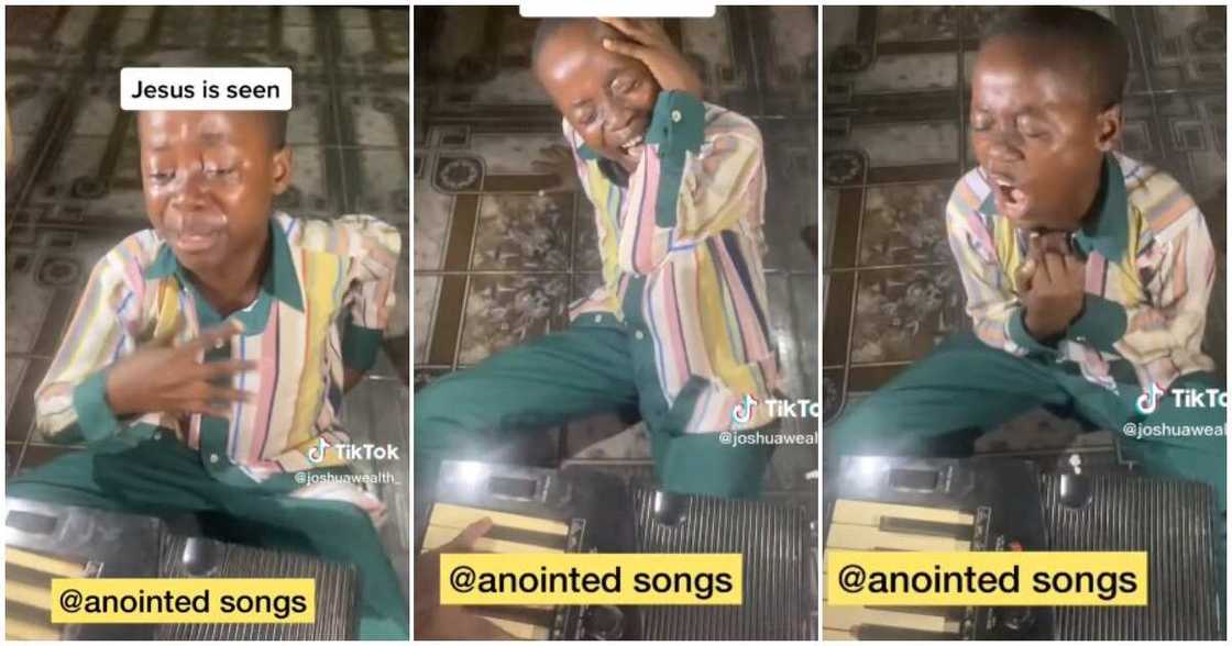 Boy sings passionately, boy cries as he sings, touching boy video Boy sings passionately, boy cries as he sings, touching boy video