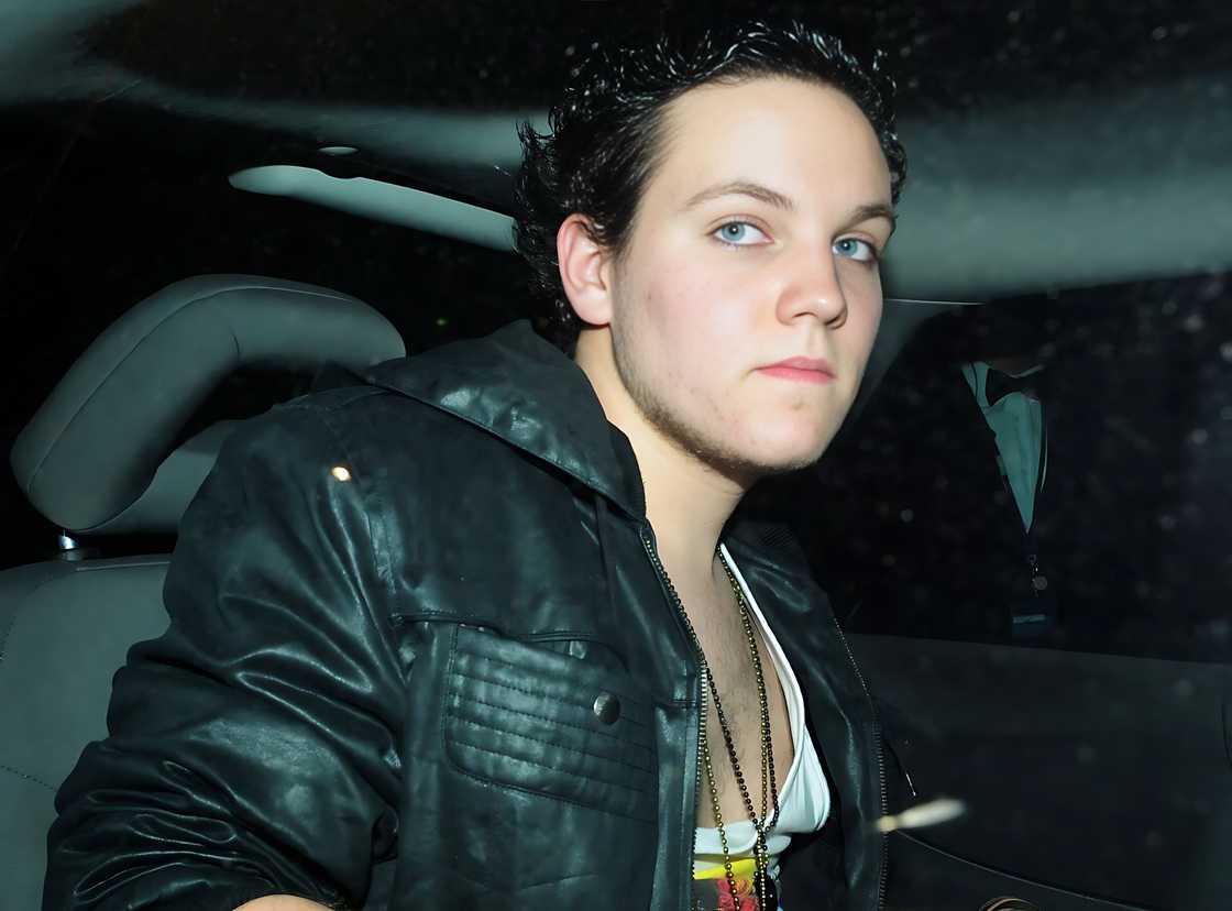 Benjamin Keough sitting in a car Benjamin Keough sitting in a car