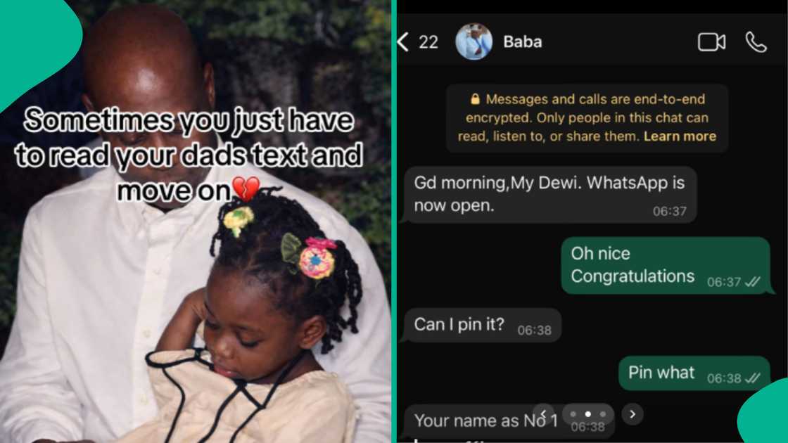 Mixed reactions as lady mourns her father's demise in emotional post online, shares message he sent her