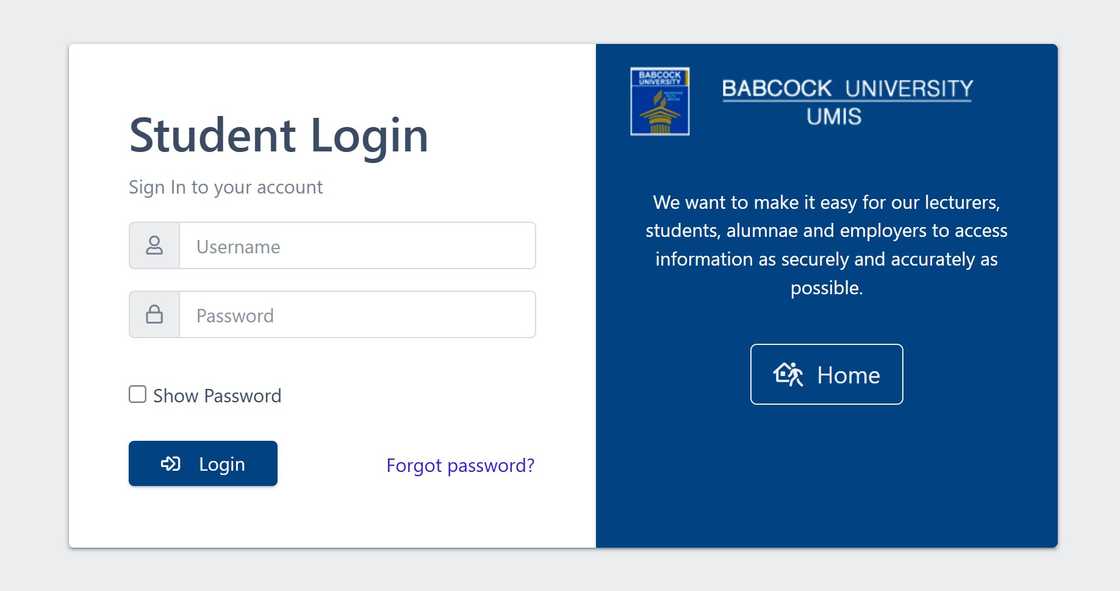 Babcock University fee payment portal