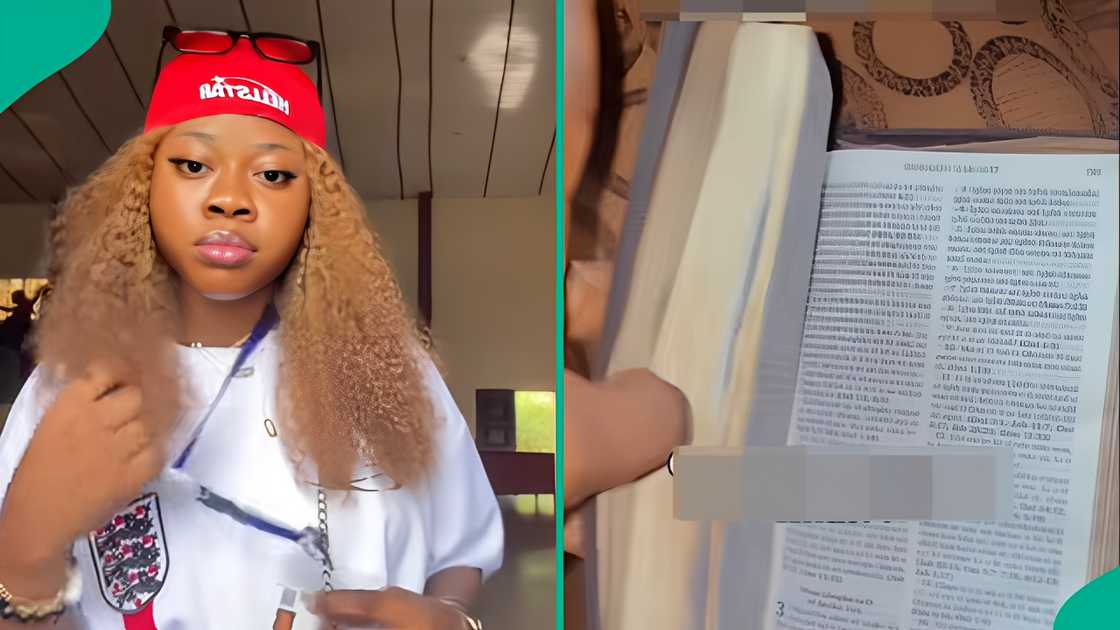 A lady showed what she saw in her mother's Bible