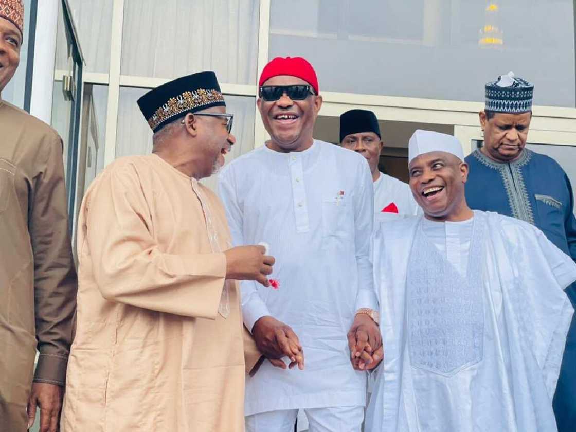 Ba A Ga Atiku Ba A Taron Da Wike Ya Yi Da Masu Neman Takarar Shugaban Ƙasa Na Jam'iyyar PDP Ba A Ga Atiku Ba A Taron Da Wike Ya Yi Da Masu Neman Takarar Shugaban Ƙasa Na Jam'iyyar PDP