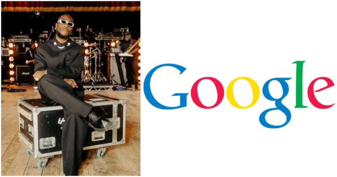 Photos of Burna Boy and Google logo Photos of Burna Boy and Google logo