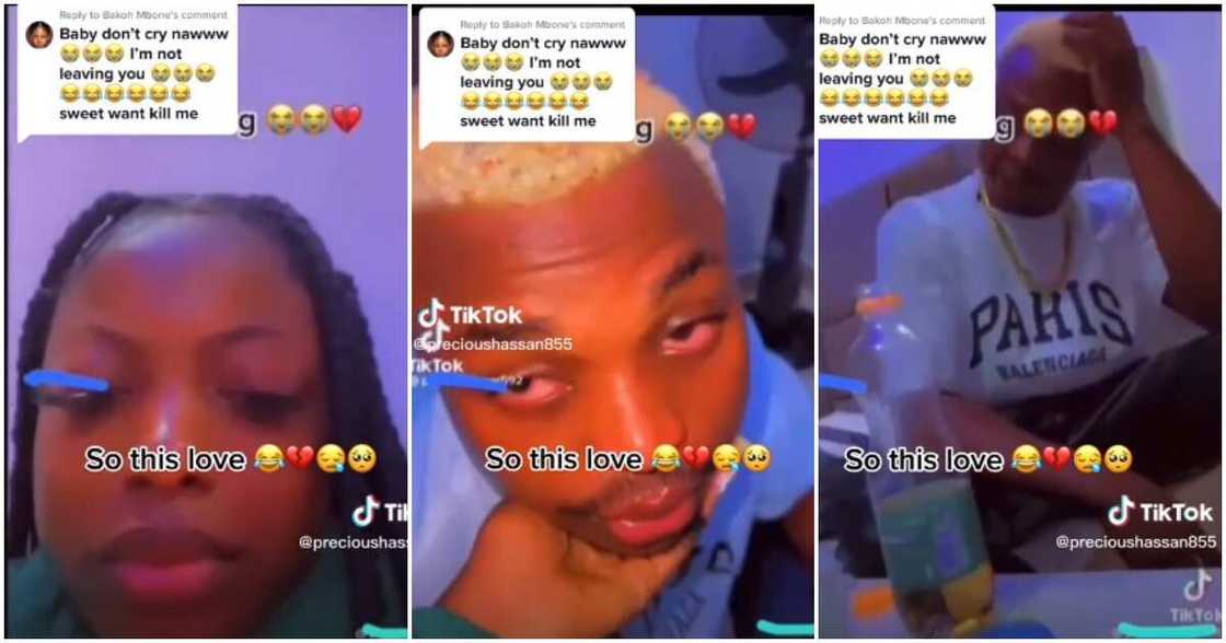 Nigerian man cries hard, man cries, girlfriend threatened to dump him Nigerian man cries hard, man cries, girlfriend threatened to dump him