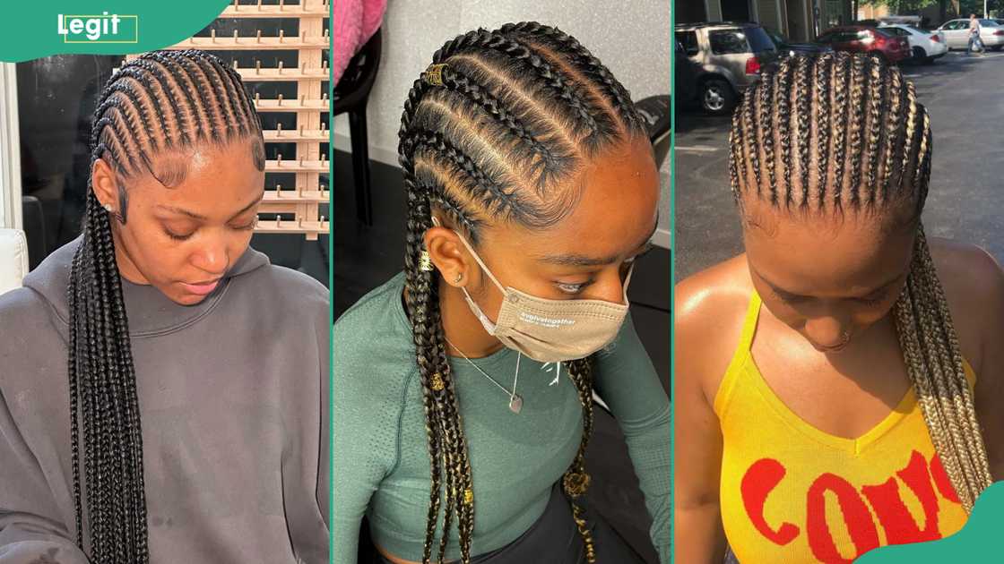 Straight back cornrows ideas.