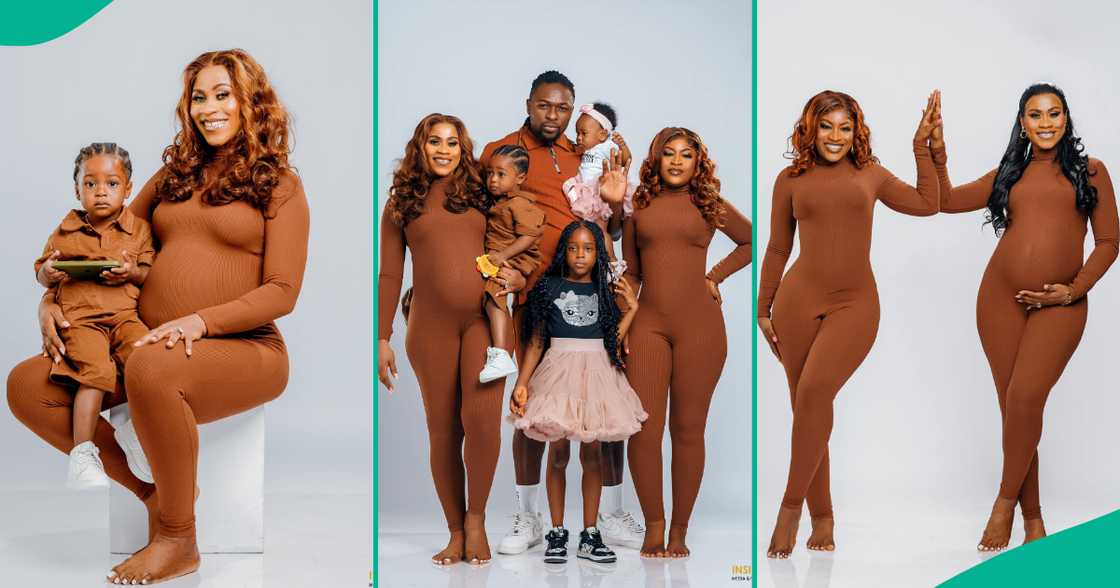 Pregnant woman snaps with her co-wife during maternity shoot Pregnant woman snaps with her co-wife during maternity shoot