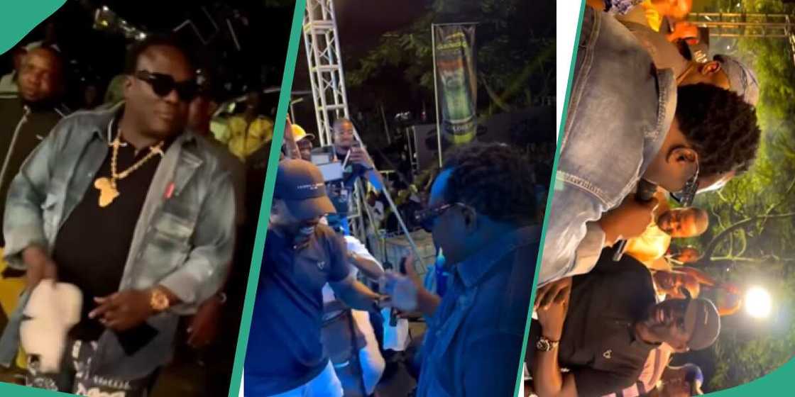 Pasuma and Saheed Osupa performing together on stage after ending beef. Pasuma and Saheed Osupa performing together on stage after ending beef.