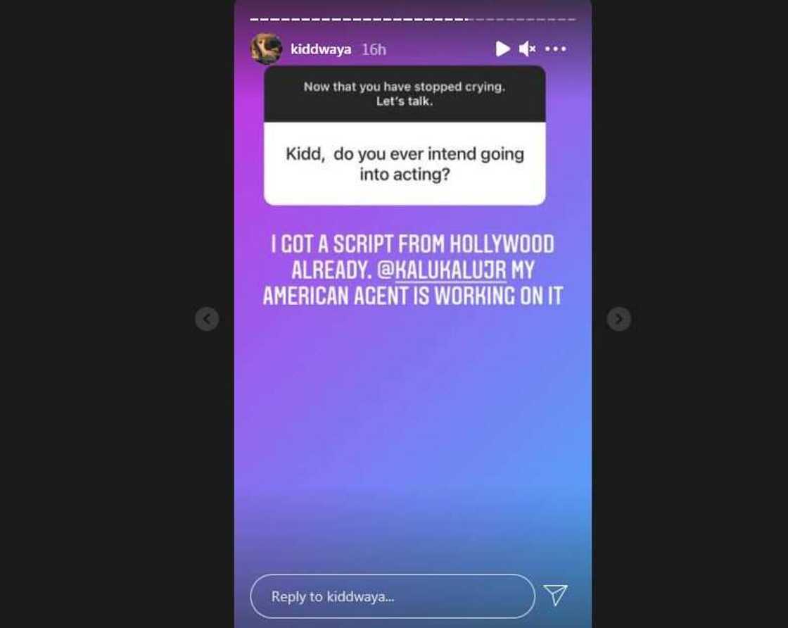 Kiddwaya Says He Will Return to Nigeria When Buhari Does, Reveals He Got Hollywood Movie Script Kiddwaya Says He Will Return to Nigeria When Buhari Does, Reveals He Got Hollywood Movie Script