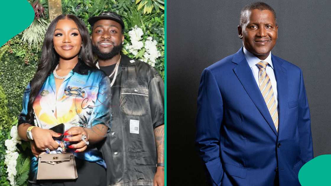 Davido’s wife Chioma turns heads with unexpected moment with Dangote