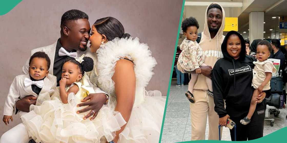 Adeniyi Johnson shows off family on holiday. Adeniyi Johnson shows off family on holiday.
