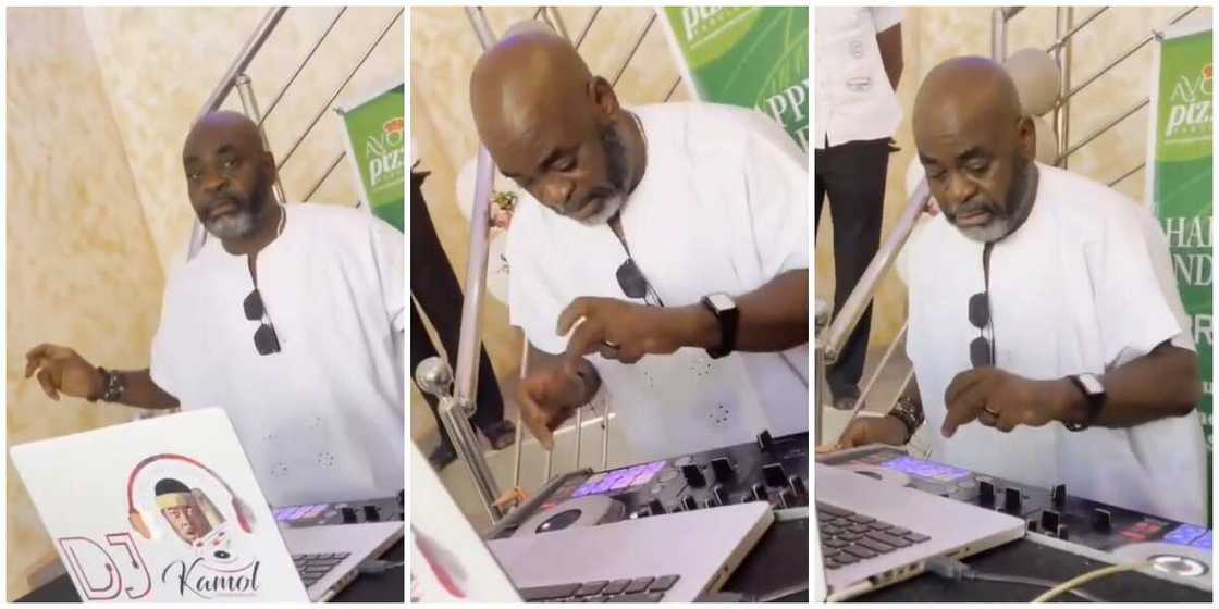 Actor Funsho Adeolu turns disc jockey in video, plays like a pro