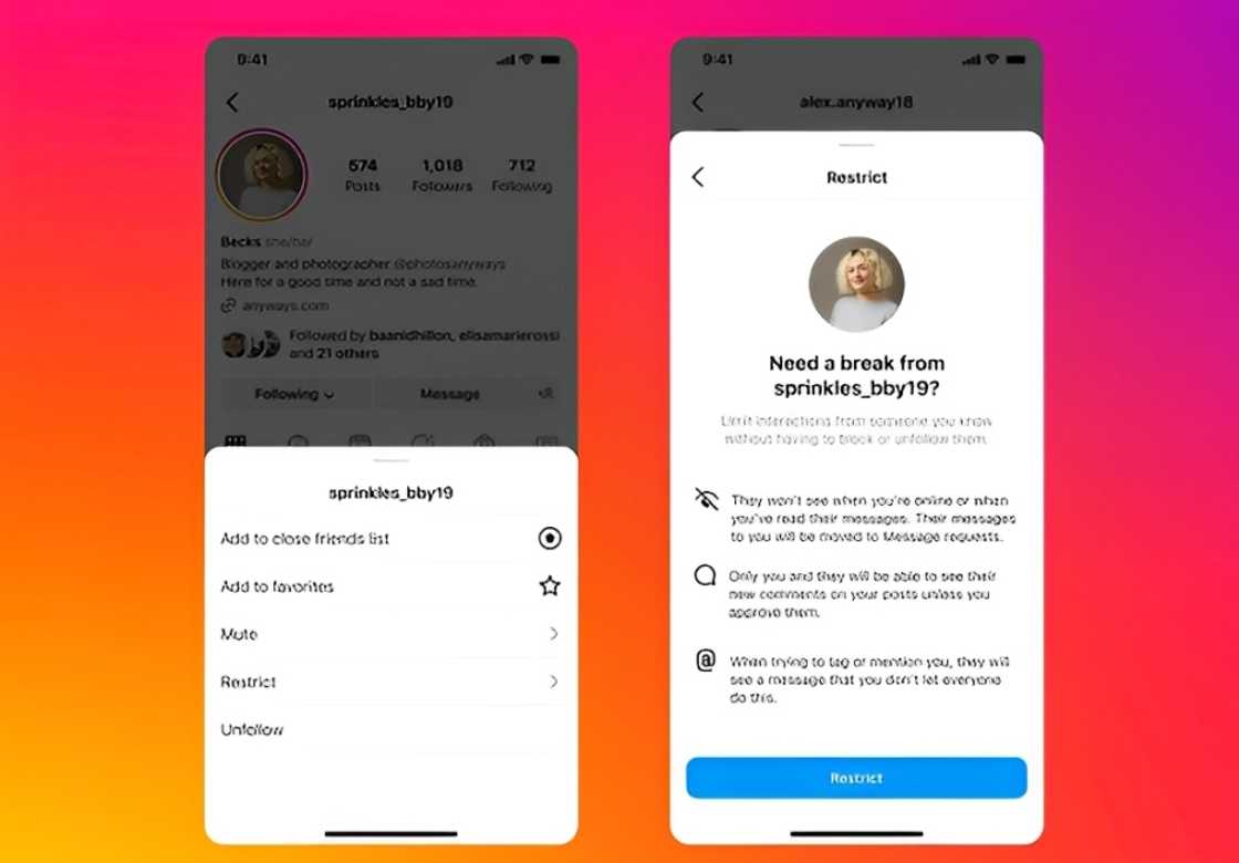 A screenshot of a restricted Instagram account A screenshot of a restricted Instagram account