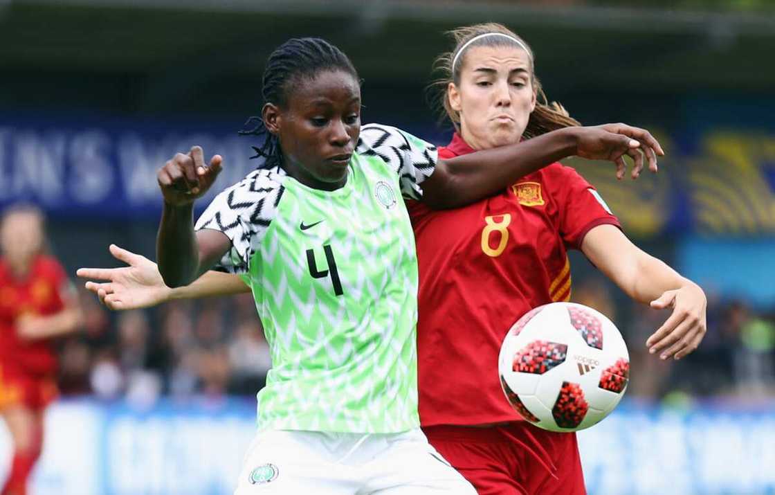 Christy Ucheibe in action for Nigeria Christy Ucheibe in action for Nigeria