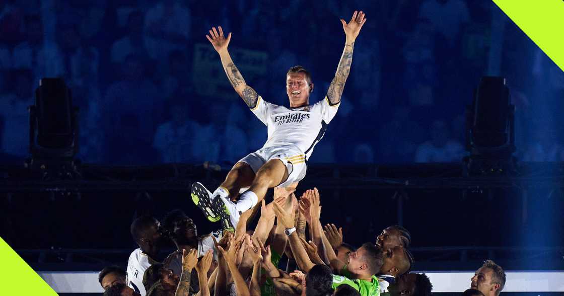 Toni Kroos at his Real Madrid farewell.