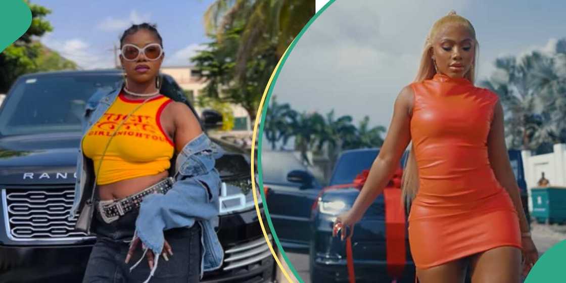 BBNaija Tacha's new Range Rover, BBNaija All Stars Mercy Eke's Range Rover