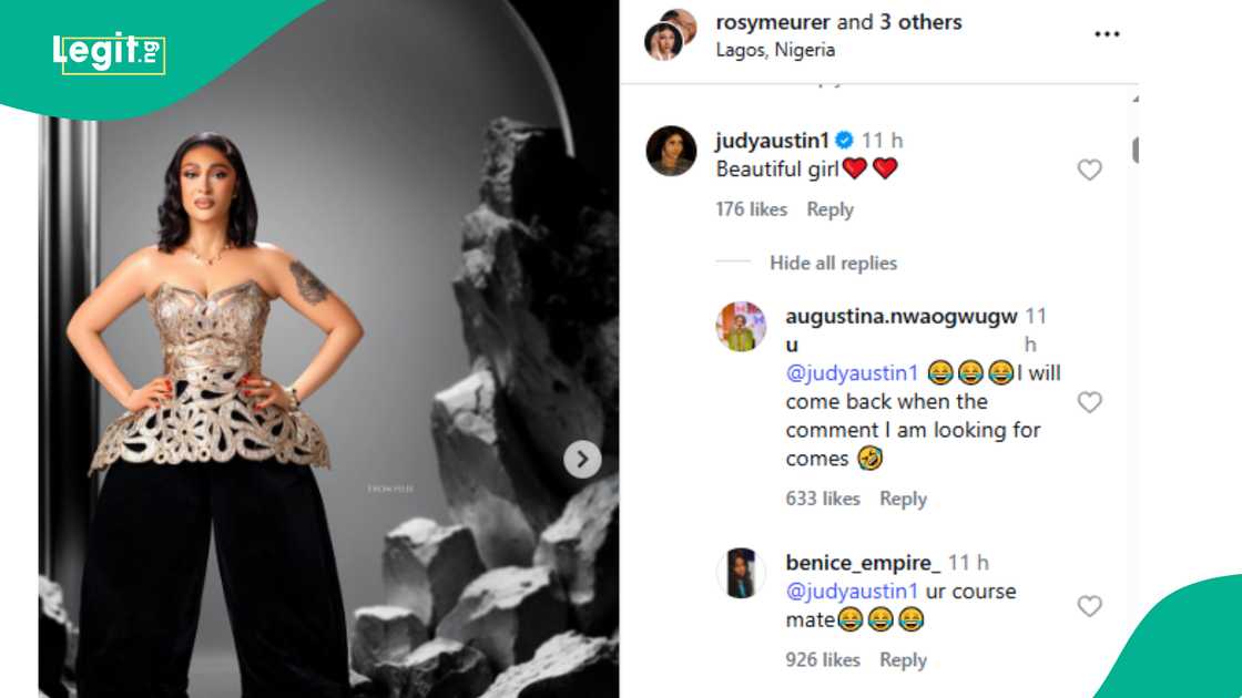 Judy Austin, among others celebrities react as Rosy Meurer breaks silence. Judy Austin, among others celebrities react as Rosy Meurer breaks silence.