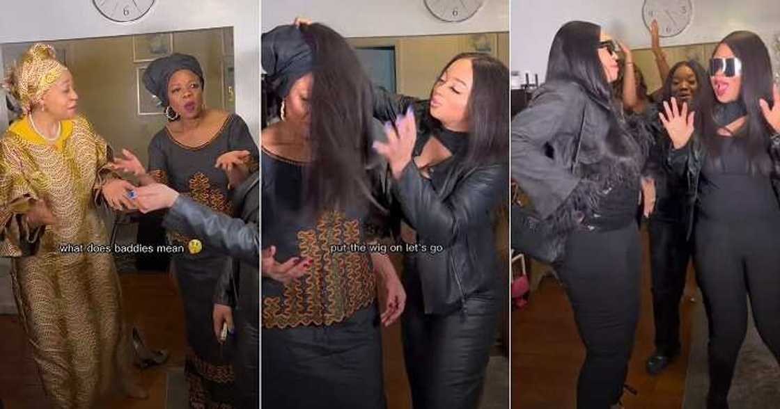 Ladies transform their mothers' appearance Ladies transform their mothers' appearance