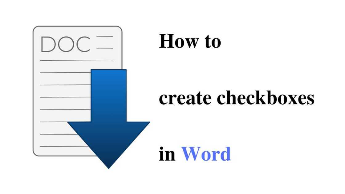 Insert checkbox in Word