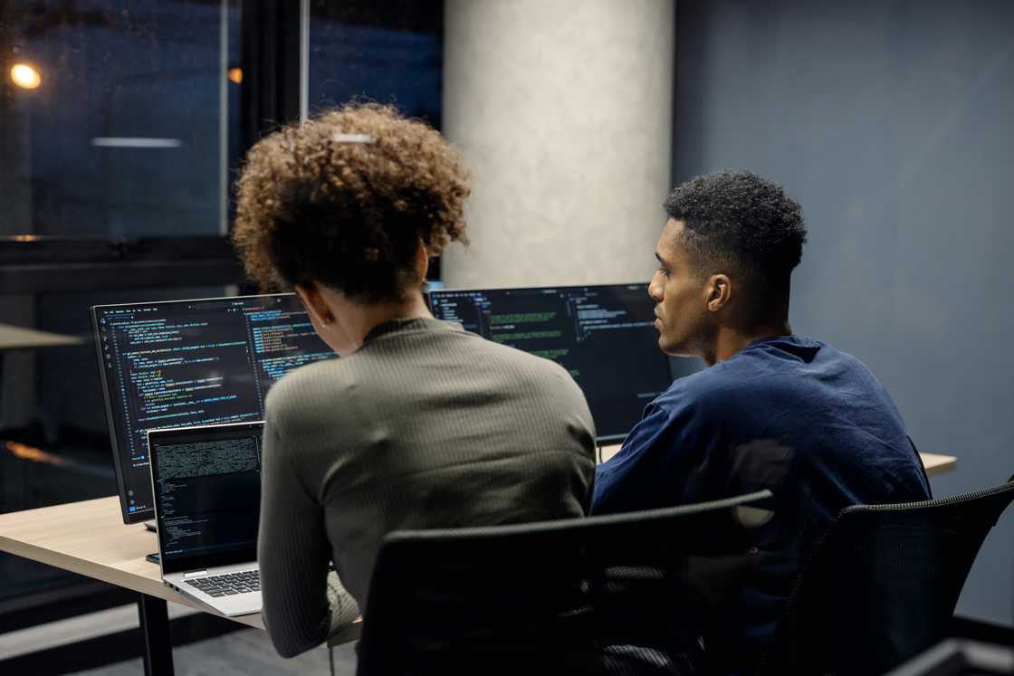 Developers in a startup office.