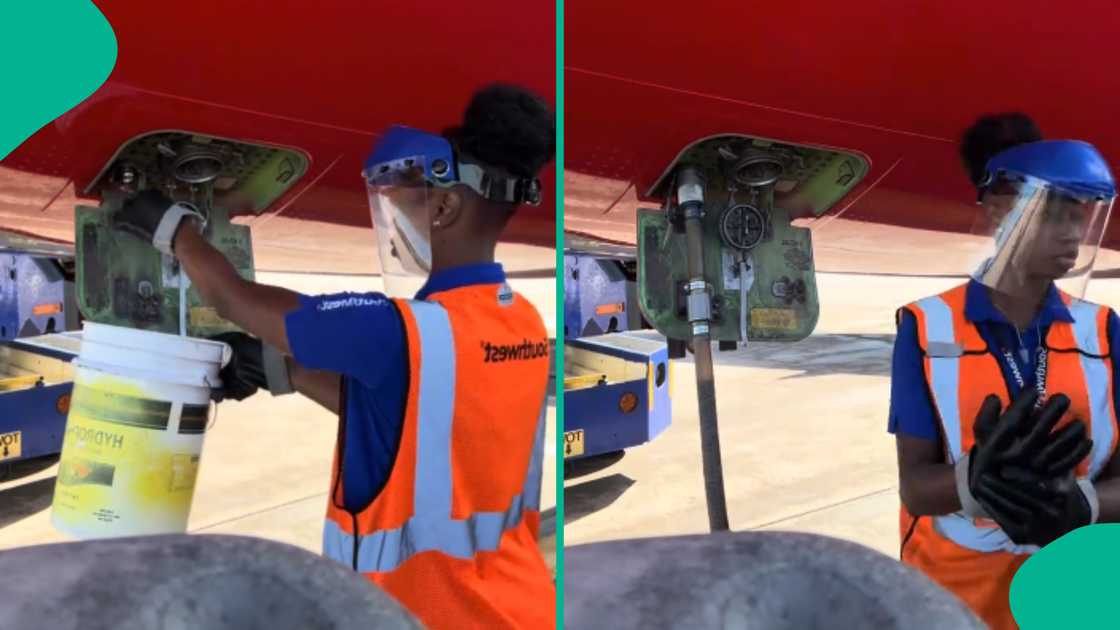 Airport staff shows people what happens to waste flushed on plane, video goes viral
