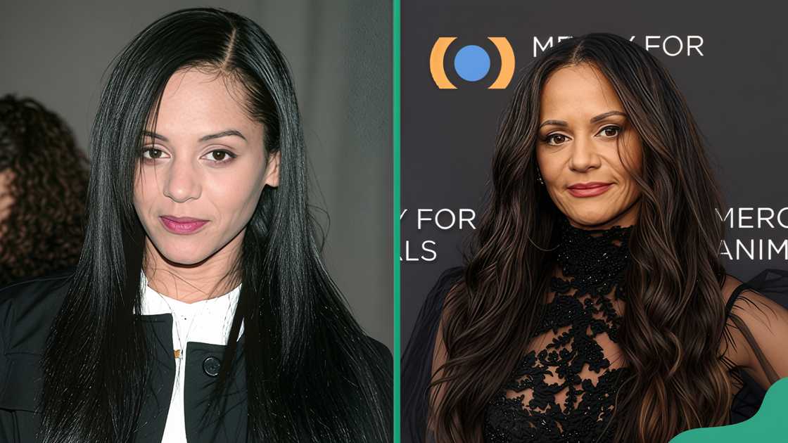 Persia White of Girlfriends at Madison Square Garden in New York City, New York, United States (L). Persia White at Rolling Greens in Los Angeles, California (R) Persia White of Girlfriends at Madison Square Garden in New York City, New York, United States (L). Persia White at Rolling Greens in Los Angeles, California (R)