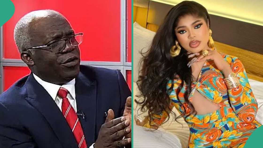 Femi Falana has commented on the ₦10 million bribery allegation from Bobrisky and revealed what transpired between the crossdresser and his son, Falz.