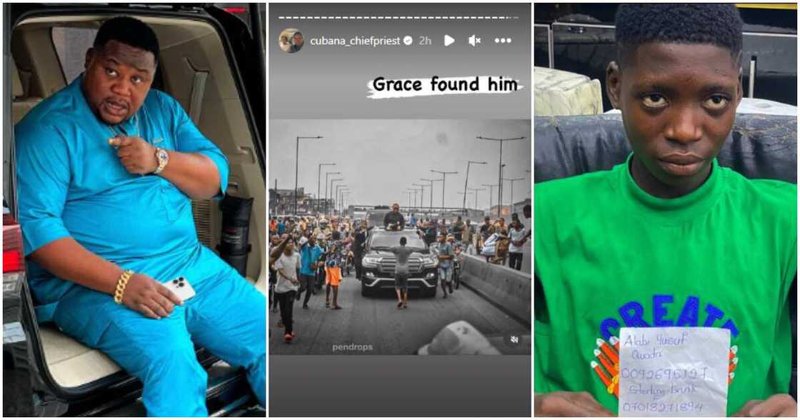 Cubana Chiefpriest finally helps Yusuf Alabi, boy in viral Peter Obi photo. Cubana Chiefpriest finally helps Yusuf Alabi, boy in viral Peter Obi photo.