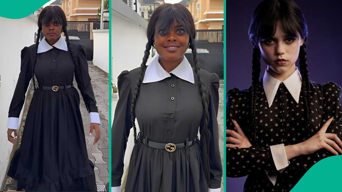 Jarvis rocks similar outfit to Netflix's Wednesday lead character.
