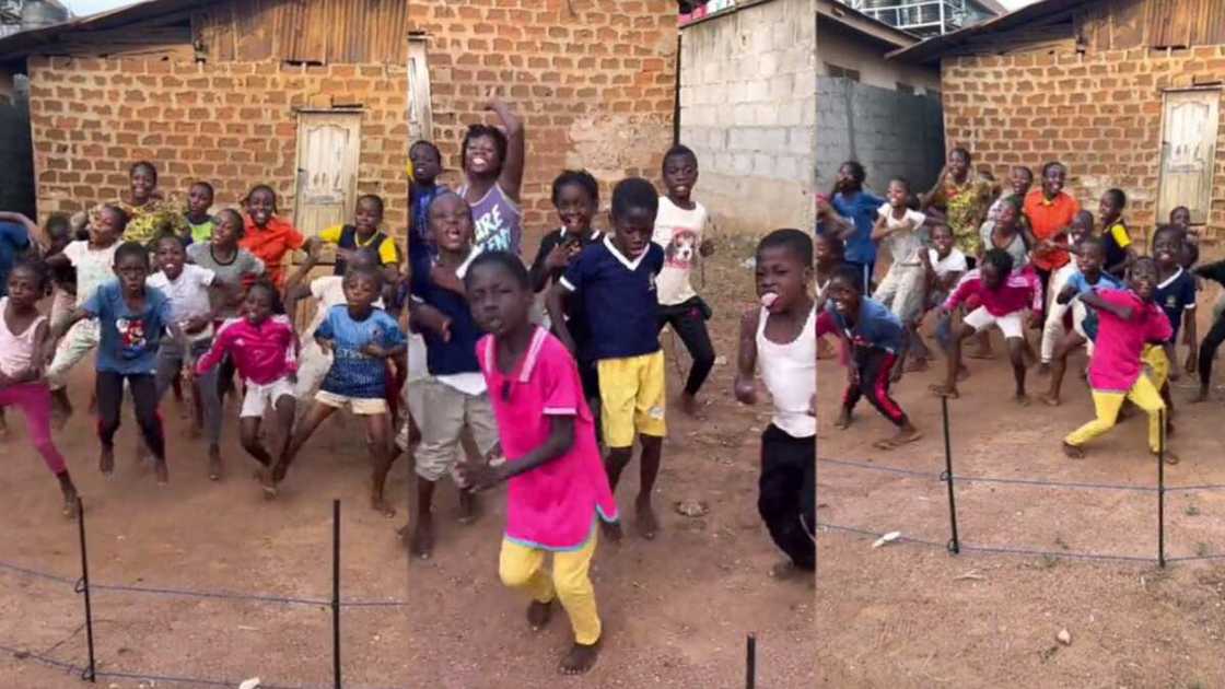 Different shots of children dancing