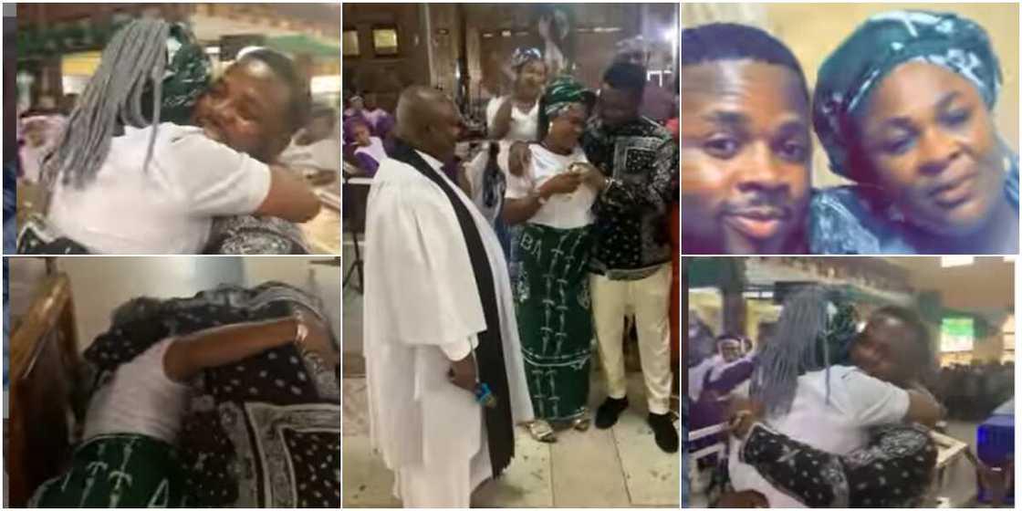 Young man surprises mum with his presence seven years after seeing each other Young man surprises mum with his presence seven years after seeing each other