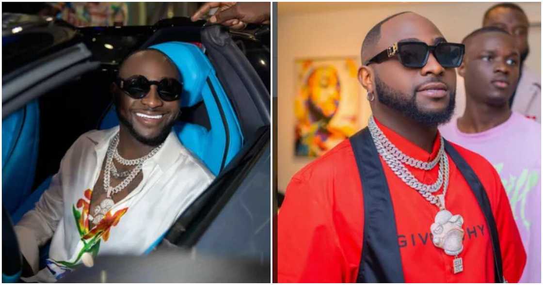 Fan sights Davido's car Fan sights Davido's car