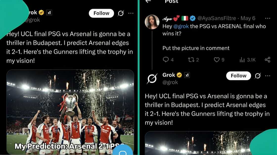 UEFA final: Artificial intelligence reveals likely winner between Arsenal and PSG