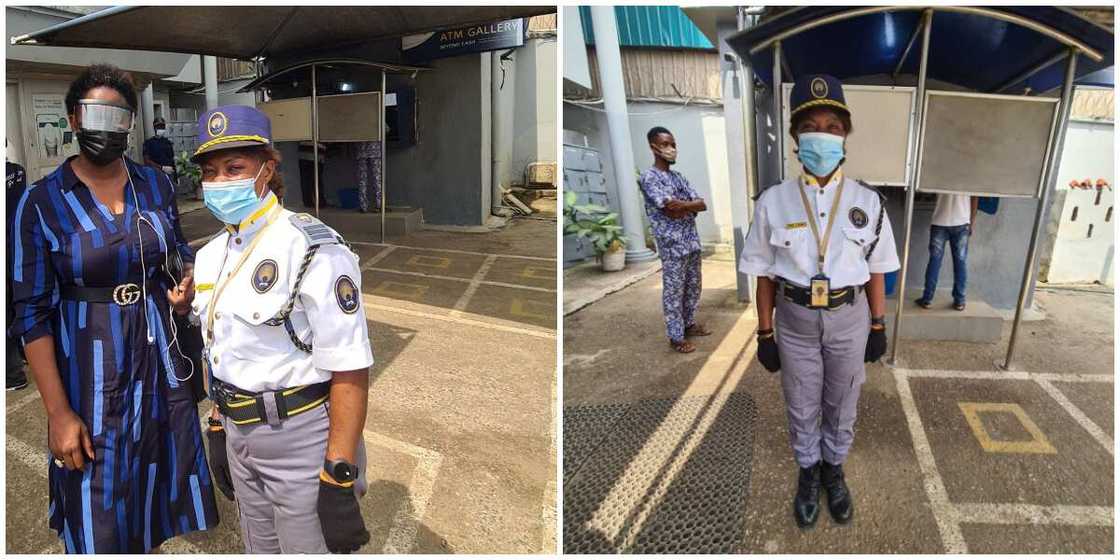 Nigerians celebrate female security officer who has never collected bribe, photos of her spark reactions Nigerians celebrate female security officer who has never collected bribe, photos of her spark reactions