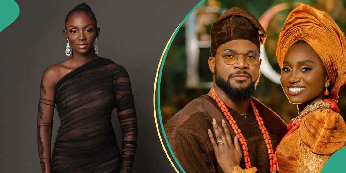 Ivie Okujaye advises ladies after seeing Kunle Remi's wife. Ivie Okujaye advises ladies after seeing Kunle Remi's wife.