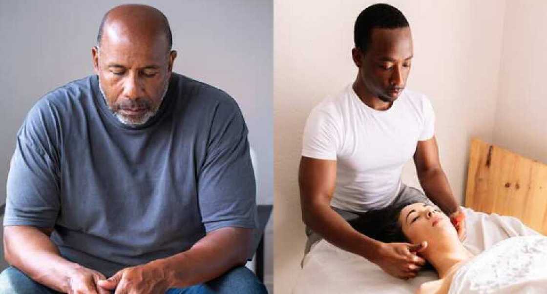 Magidanci ya fusata bayan matarsa ta bari namiji ya yi mata tausa Magidanci ya fusata bayan matarsa ta bari namiji ya yi mata tausa