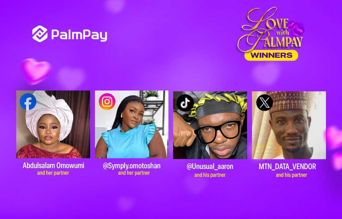 PalmPay Unveils Couples in #LoveWithPalmpay Valentine's Day Contest