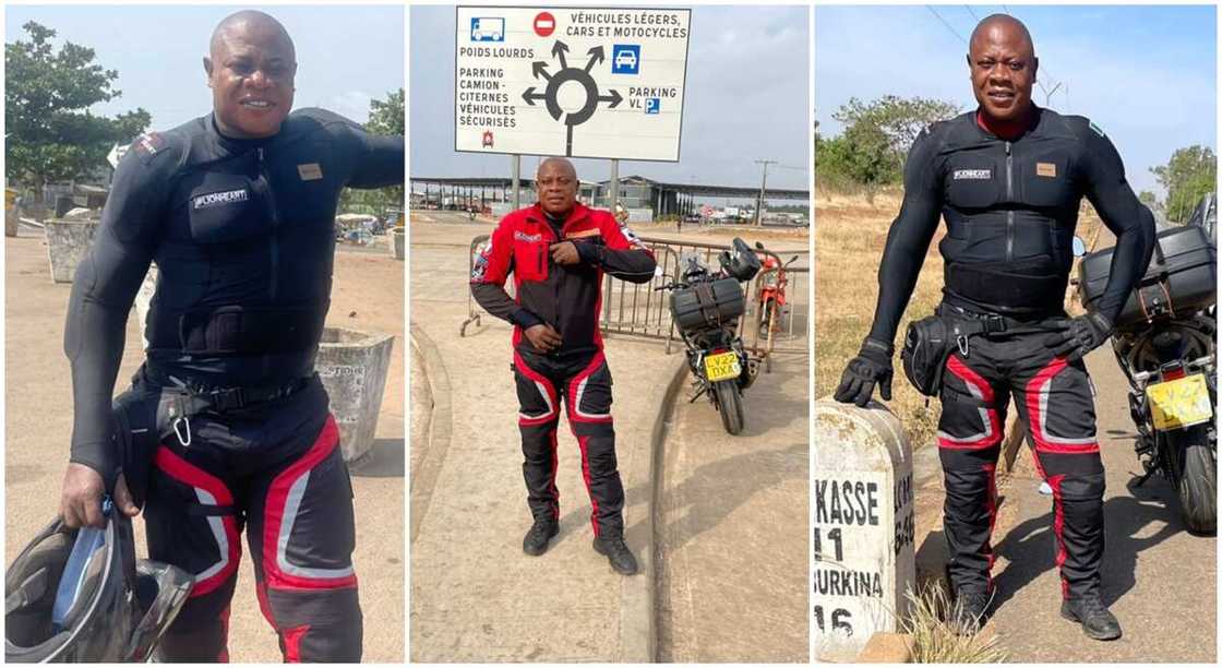 Photos of Nigerian biker, Kunle Adeyanju. Photos of Nigerian biker, Kunle Adeyanju.