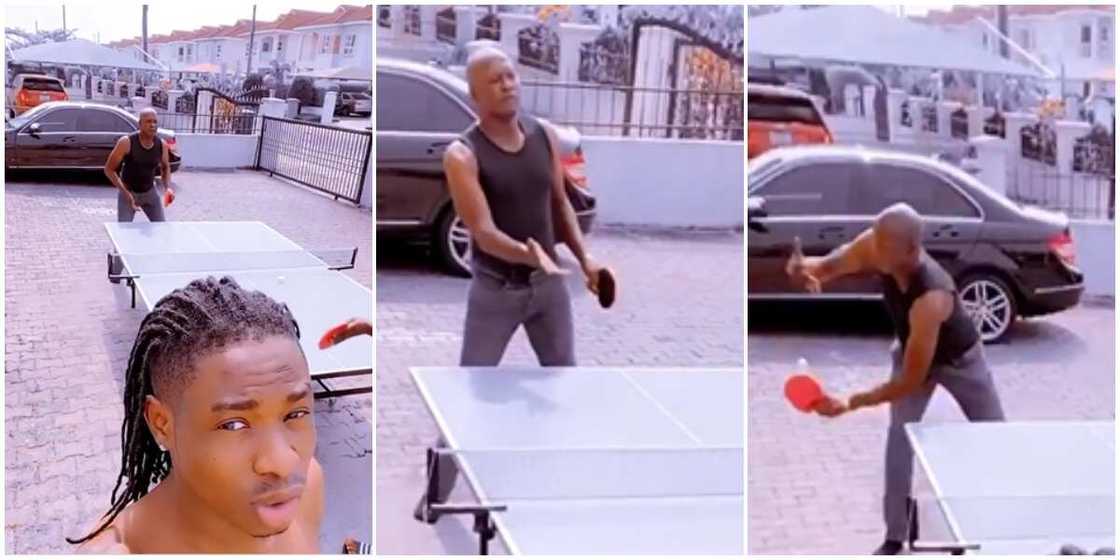 Rapper Lil Kesh willing to bet a thousand dollars on dad's tennis skills, shares video of his performance Rapper Lil Kesh willing to bet a thousand dollars on dad's tennis skills, shares video of his performance