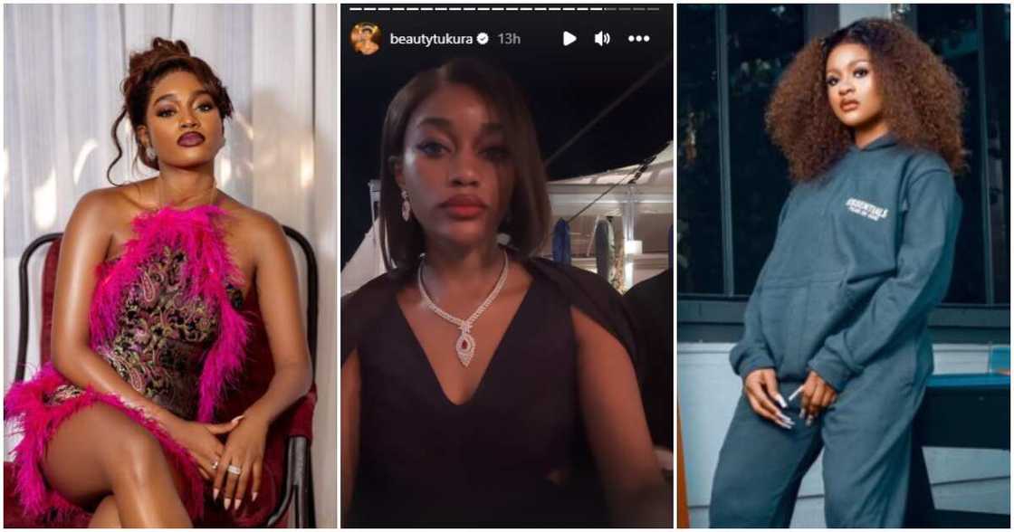 BBNaija's Beauty says she can't be shouting over N100m as she shades Phyna. BBNaija's Beauty says she can't be shouting over N100m as she shades Phyna.