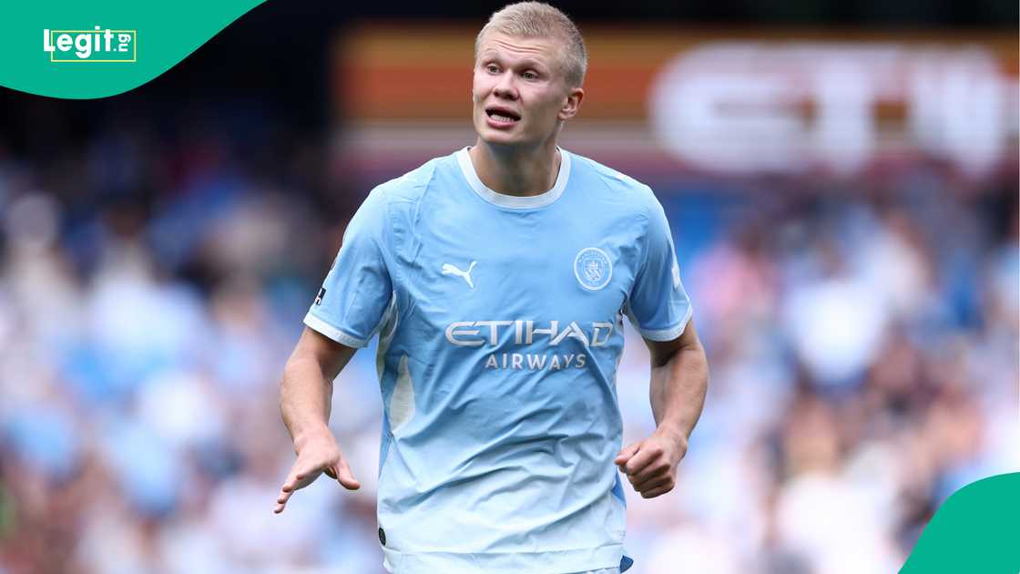 Erling Haaland, Manchester City, Coventry City, Etihad Stadium, England, Premier League. Erling Haaland, Manchester City, Coventry City, Etihad Stadium, England, Premier League.