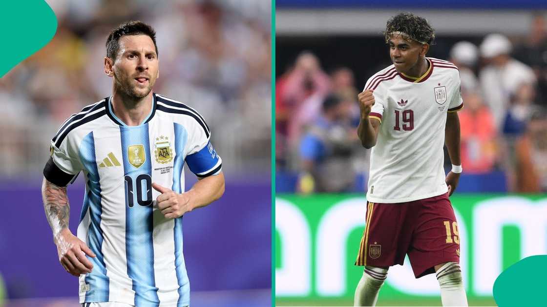 Lamine Yamal, Lionel Messi, Argentina, FIFA, World Cup, Football. Lamine Yamal, Lionel Messi, Argentina, FIFA, World Cup, Football.