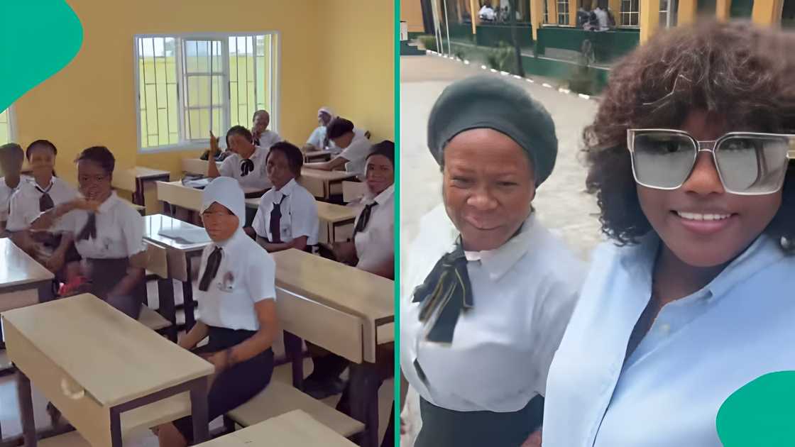 Lady attending PTA meeting for her mother