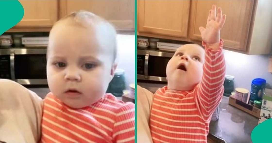 Toddler reacts to hearing gospel song Toddler reacts to hearing gospel song