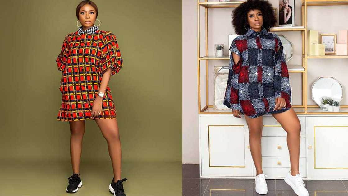 Ankara shirt dresses Ankara shirt dresses