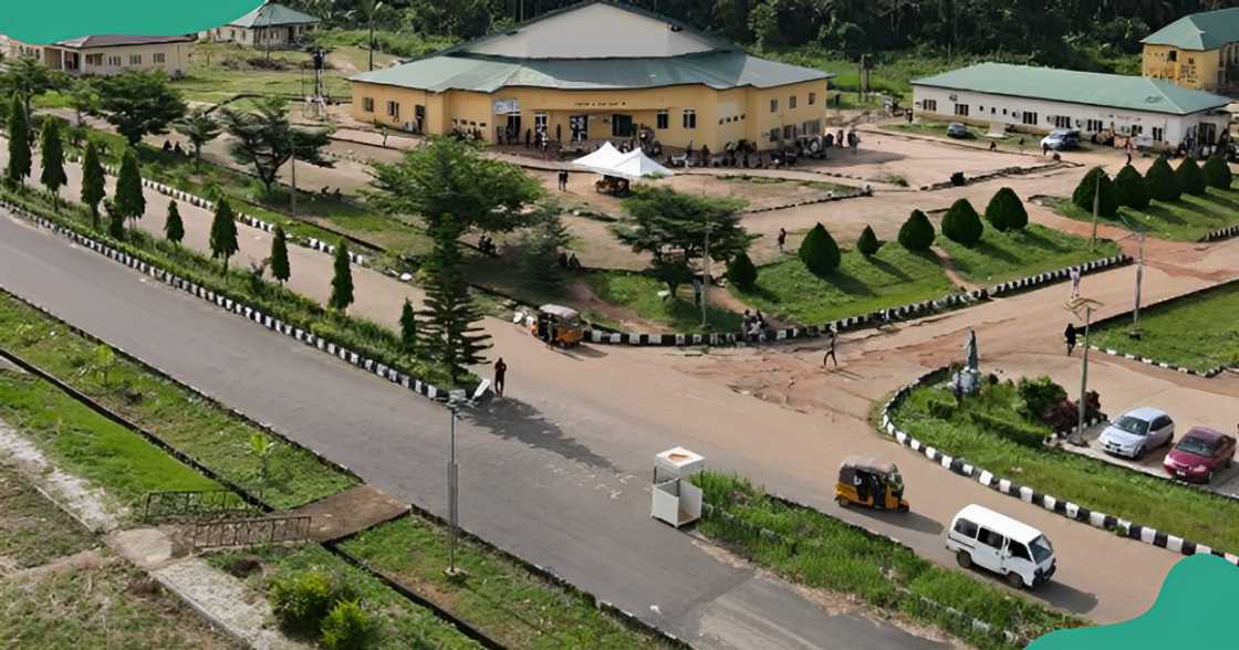 An aerial view of the Federal University Oye-Ekiti Main campus.