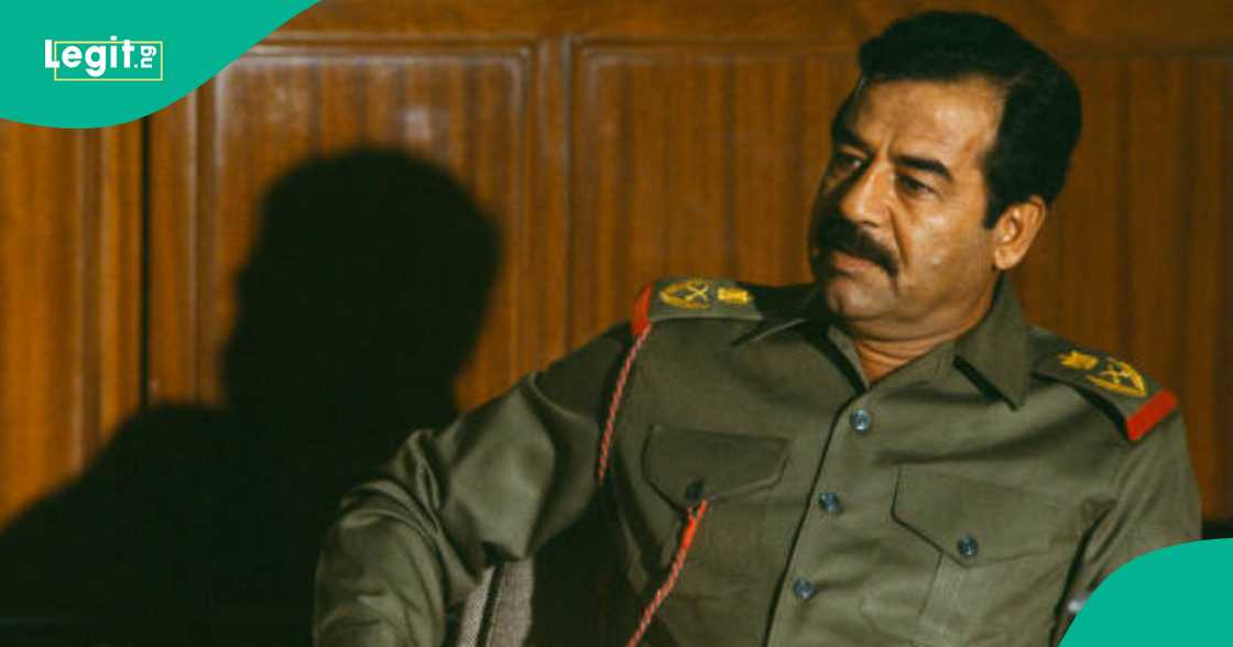 Saddam Hussein.