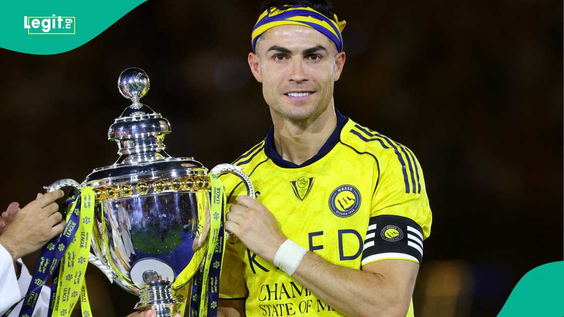 Cristiano Ronaldo poses with the Saudi Pro League trophy. Photo by Fayez NURELDINE Cristiano Ronaldo poses with the Saudi Pro League trophy. Photo by Fayez NURELDINE