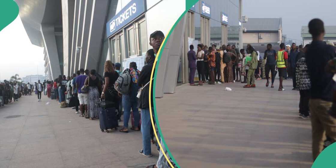 It was gathered that passengers were not asked to book ticket at the railway station in Lagos It was gathered that passengers were not asked to book ticket at the railway station in Lagos